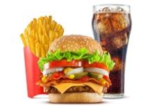 Burger Fries and Soda